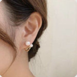 Pearl Wraparound Dangle Earrings NWT